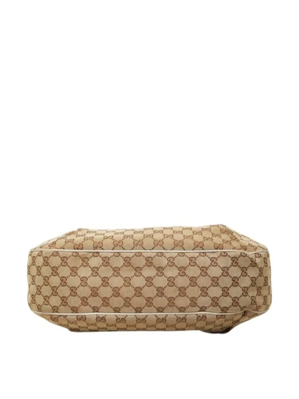 Gucci GG Canvas Sherry Line Shoulder Bag Beige White